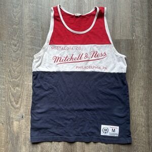 Mitchell & Ness Nostalgia CO. PHILADELPHIA,PA. 76ers SIZE MED TANK Top